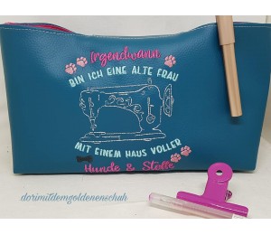 Stickdatei - Spruch Hunde und Stoffe